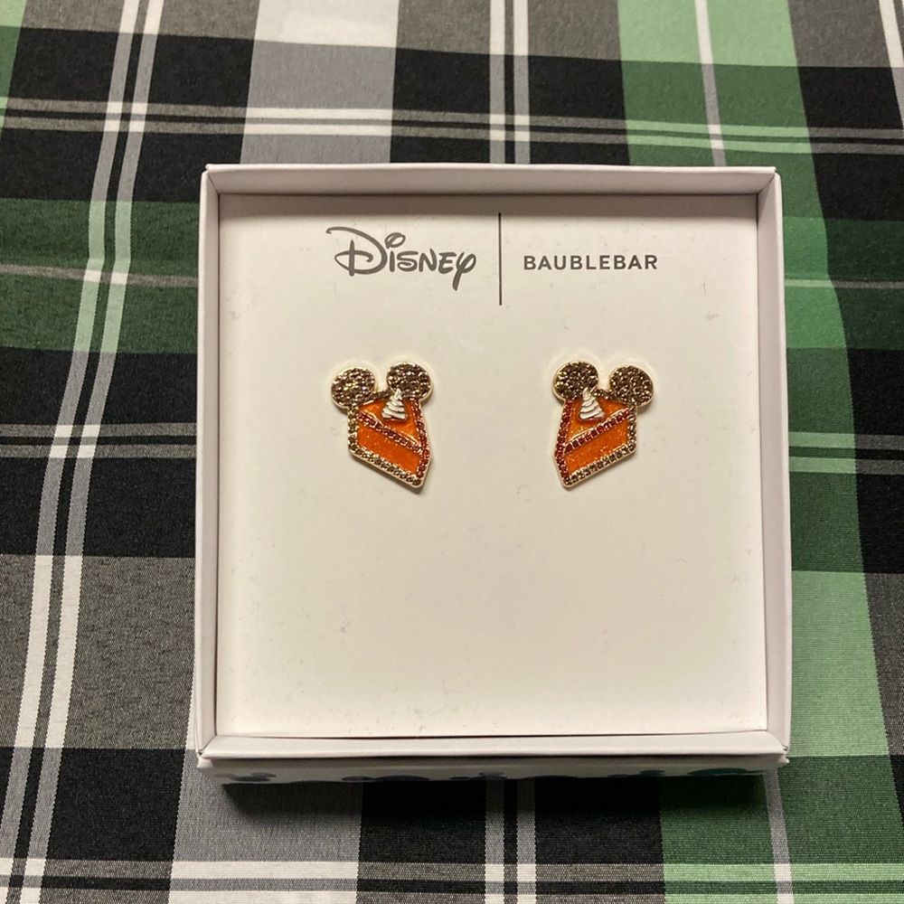 Disney x Baublebar Mickey Pumpkin Pie Earrings NIB